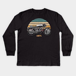 1971 MV Agusta 750S Vintage Motorcycle Design Kids Long Sleeve T-Shirt